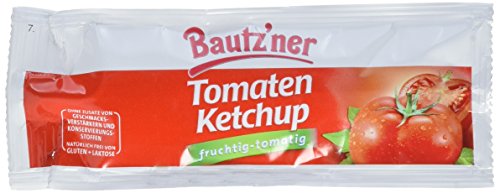 BAUTZ‘NER Tomaten Ketchup – 150 x 20 ml Pack – Protionsbeutel – Tomaten-Ketchup – Original Bautzner Rezeptur – Ohne Zusatz von Konservierungsstoffen und Geschmacksverstärkern – Ketchup von Bautz'ner