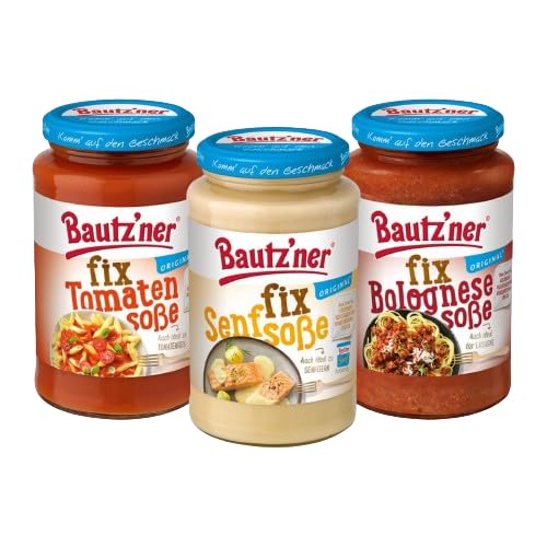Bautz'ner – Fix Senfsoße, Fix Bolognesesoße, Fix Tomatensoße - 3er Pack - 400 ml Bautz'ner – Fix Senfsoße, Fix Bolognesesoße, Fix Tomatensoße - 3er Pack - 400 ml von Bautz'ner