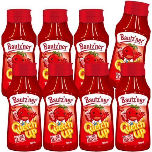 Bautz'ner - Quetch´up Tomaten Ketchup für Kinder 8x500ml im Set - Zucker- & salzreduziertes Tomaten Ketchup ohne Zusatz von Geschmacksverstärkern & Konservierungsstoffen, vegan, gluten- & laktosefrei von Bautz'ner