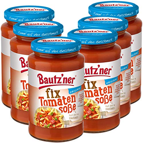 Bautzner Fix Tomaten Soße, 400ml Glas, keine Geschmacksverstärker von Bautz'ner