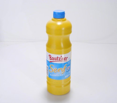Bautzner Senf mittelscharf, 1 Liter Flasche von Bautzner Senf