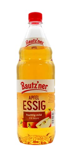 Bautz`ner Apfel-Essig 5% fruchtig-mild, 12er Pack (12 x 1 l) von Bautzner