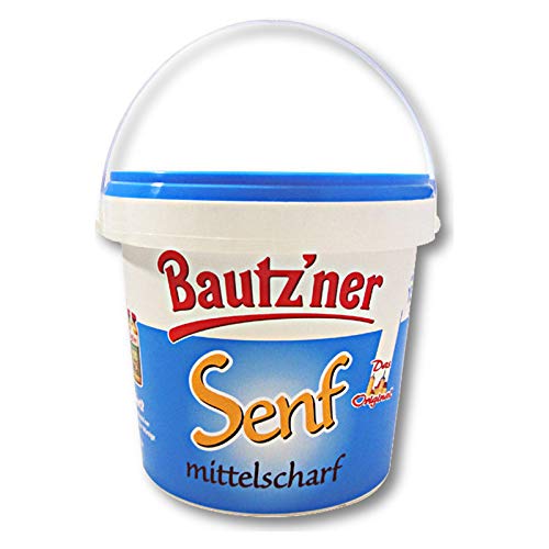 Bautzner Senf mittelscharf im Eimer 1000 ml Bautzner Spezialität, Senfeimer von Bautzner