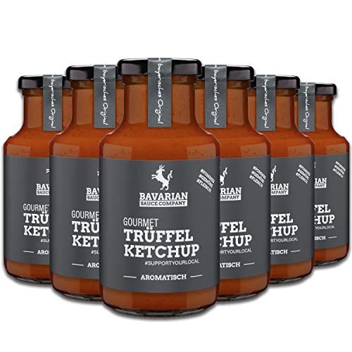 Bavarian Sauce Company Gourmet-Trüffel-Ketchup 6x250 ml | Fruchtiger Trüffel-Tomaten-Ketchup | Deutsche Herstellung | Lecker zu Pommes, Burger & Gegrilltem | Ideal für Feinschmecker von Bavarian Sauce Company