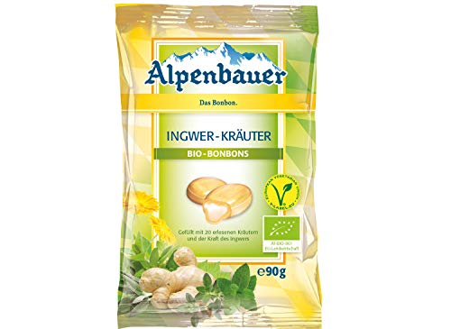Alpenbauer Bio Ingwer Kräuter Bonbons mit flüssigem Kern 90g von Bavarian Sweets GmbH