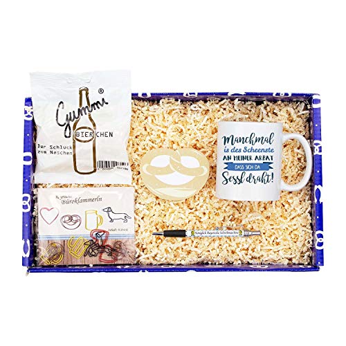 Bavariashop Geschenkbox "Schreibdisch-Hocka", Zünftige Geschenkidee aus Bayern von Bavariashop