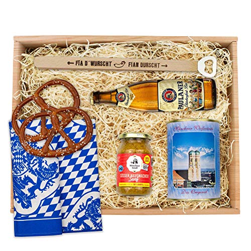 Bavariashop Oktoberfest-Box "Weißwurschtfrühstück", Zünftige Geschenkidee für jeden Anlass aus Bayern von Bavariashop