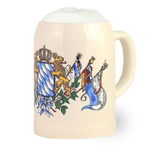 Bavariashop Bierkrug "Bayern" • Bierkrug 0,5 Liter mit Wappen • Hochwertiger Bier-Steinkrug als Geburtstagsgeschenk für Männer Bavariashop Bierkrug "Bayern" • Bierkrug 0,5 Liter mit Wappen • Hochwertiger Bier-Steinkrug als Geburtstagsgeschenk für Männer von Bavariashop