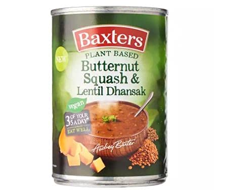Baxters Butternut Squash & Lentil Dhansak 380 g – Dieser Geschmack besteht aus gemischten Linsen, indischen Gewürzen, Spinat & Butternut Squash von Baxters