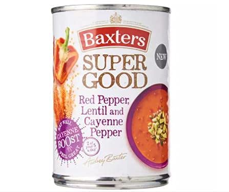 Baxters Super Good Rote Pfefferlinse und Cayenne-Pfeffer 400 g – diese herrlich würzige Suppe packt wirklich einen pfeffrigen Bowl, der Sie durch und durch wärmt. von Baxters