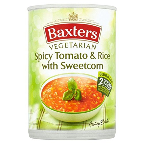 Baxters Vegetarische würzige Tomate und Reis mit Zuckermaissuppe, 400 g von Baxters