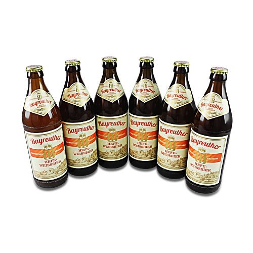 Bayreuther Hefe-Weissbier (6 Flaschen à 0,5 l / 5,3% vol.) von Bayreuther Bierbrauerei