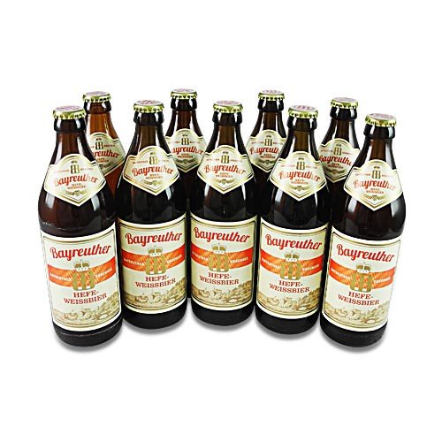 Bayreuther Hefe-Weissbier (9 Flaschen à 0,5 l / 5,3% vol.) von Bayreuther Bierbrauerei