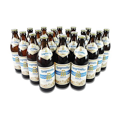 Bayreuther Hell (20 Flaschen à 0,5 l / 4,8% vol.) inc. MEHRWEG Pfand von Bayreuther Bierbrauerei