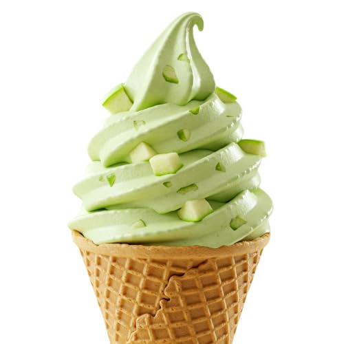 Bazko Grüner Apfel Eispulver für Eismaschine | Softeispulver Speiseeispulver 4 kg | Cremig & Ergiebig von Bazko