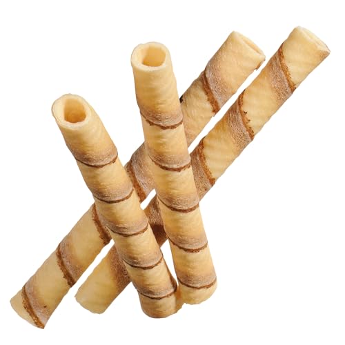 Bazko Hohlhippen mit Kakaostreifen 12 cm / 1,1 cm| 0,5 kg | knusprige süße Waffelröllchen ohne Füllung | als Eisbecher Garnierung, Deko, zum Füllen | vegan Bazko Hohlhippen mit Kakaostreifen 12 cm / 1,1 cm| 0,5 kg | knusprige süße Waffelröllchen ohne Füllung | als Eisbecher Garnierung, Deko, zum Füllen | vegan von Bazko