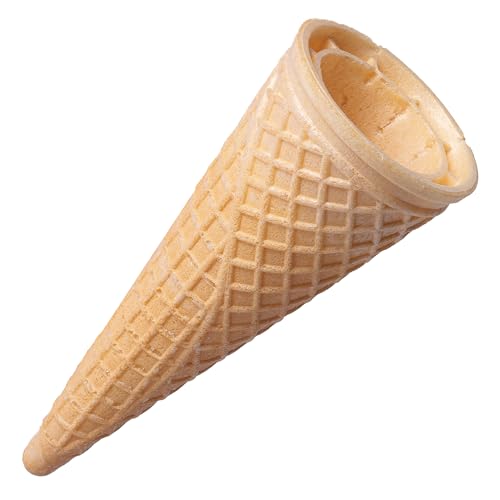 Bazko Klassisches Eishörnchen | halbsüße Eiswaffeln Hörnchen 14,2 cm / 6 cm | 270 Stück | knusprige Eistüten für Softeis, Gelato, Sorbet | vegan Bazko Klassisches Eishörnchen | halbsüße Eiswaffeln Hörnchen 14,2 cm / 6 cm | 270 Stück | knusprige Eistüten für Softeis, Gelato, Sorbet | vegan von Bazko