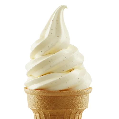 Bazko Sahne Geschmack Premium Eispulver für Eismaschine | Softeispulver Speiseeispulver 2 kg | Cremig & Ergiebig von Bazko
