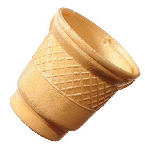 Bazko Waffelbecher Groß | halbsüße Eiswaffeln 7,8 cm / 7,5 cm | 192 Stück | knusprige Eiswaffel Softeisbecher | Eisbecher für Gelato, Sorbet | vegan von Bazko