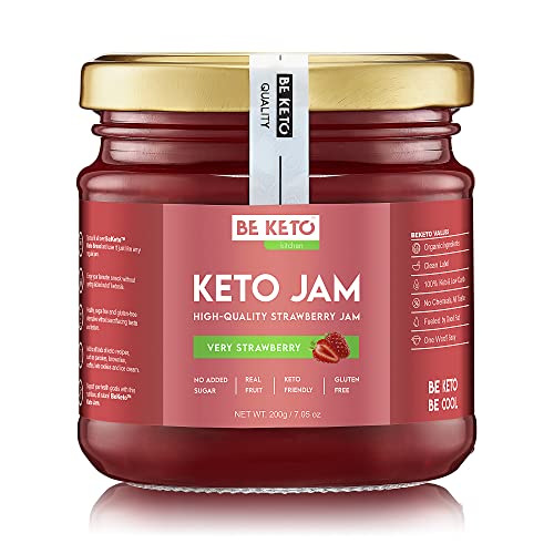 BeKeto Keto Marmelade - Sehr Erdbeere 200g Low Carb Keto freundliche Marmelade vegan, glutenfrei, natürlich und absolut zuckerfrei. von Be Keto