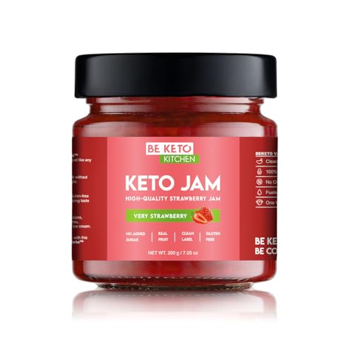 BeKeto Keto Marmelade - Sehr Erdbeere 200g Low Carb Keto freundliche Marmelade vegan, glutenfrei, natürlich und absolut zuckerfrei. von Be Keto