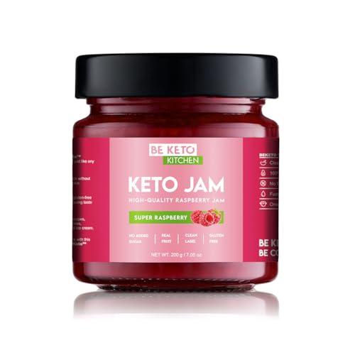 BeKeto Keto Marmelade - Super Raspberry 200g Low Carb Keto freundliche Marmelade vegan, glutenfrei, natürlich und absolut zuckerfrei. von Be Keto