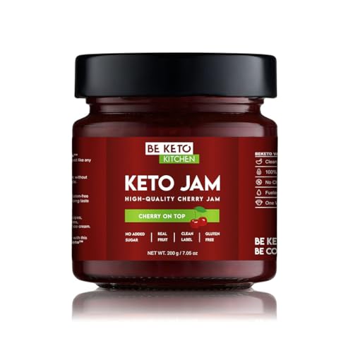 KETO JAM CHERRY ON TOP 200g BeKeto Ketogenic Lowcarb von Be Keto