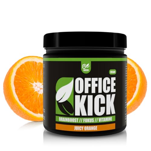 BeGreen Office Kick - veganer Brainboost Energy Drink mit Koffein, Ginkgo Biloba, Bacopa Monnieri (Brahmi), Citicolin (CDP-Cholin) & Vitaminen - 360g Pulver von BeGreen Germany