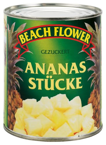 Beach Flower Ananas-Stücke, gezuckert - 850gr Beach Flower Ananas-Stücke, gezuckert - 850gr von Beach Flower