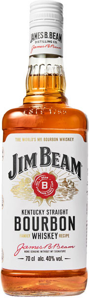 Jim Beam White Kentucky Straight Bourbon 40% vol. 0,7 l von Beam Suntory