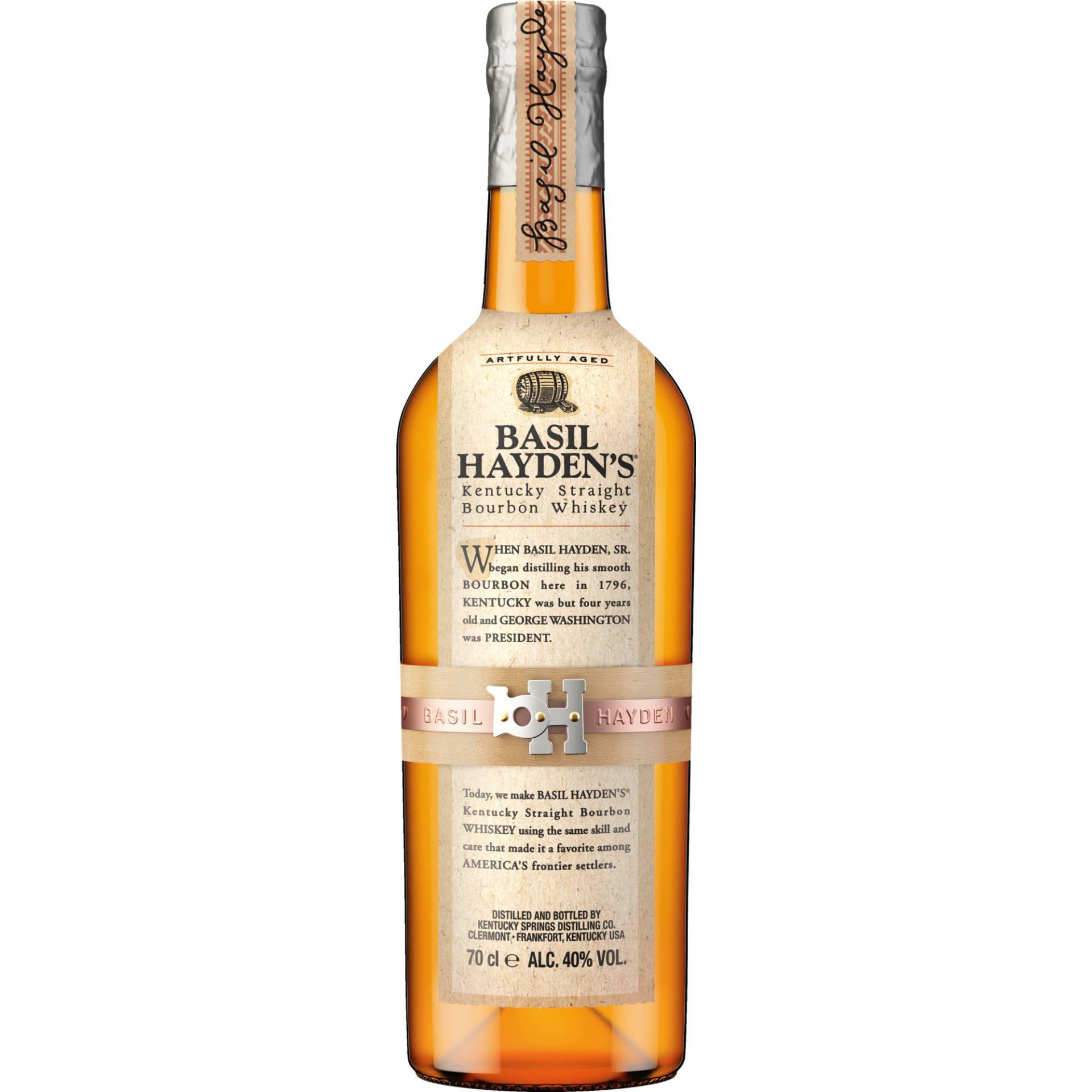 Basil Hayden's Kentucky Straight Bourbon, Whiskey, 0,7 L, 40% Vol., Kentucky, Spirituosen Basil Hayden's Kentucky Straight Bourbon, Whiskey, 0,7 L, 40% Vol., Kentucky, Spirituosen von Beam Suntory UK Ltd. Springburn Bond Carlisle Street Glasgow Scotland G21 1EQ, UK