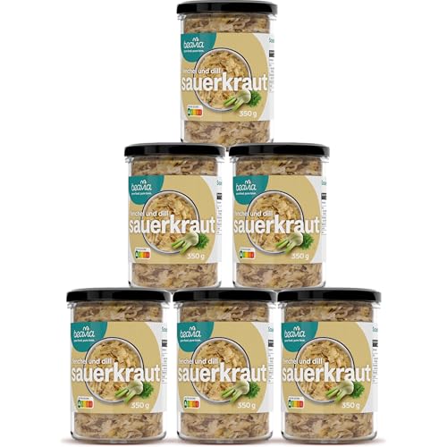 Fermentierte Sauerkraut aus Weißkohl mit Fenchel und Dill Ungekühltes (6x350g) von Beavia