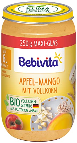 Bebivita Frucht & Getreide Apfel-Mango mit Vollkorn, 6er Pack (6 x 250 g) von Bebivita