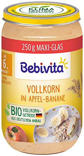 Bebivita Frucht & Getreide Vollkorn in Apfel-Banane, 6er Pack (6 x 250 g) von Bebivita