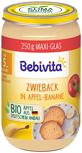 Bebivita Frucht & Getreide Zwieback in Apfel-Banane, 6er Pack (6 x 250 g) von Bebivita