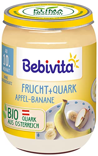 Bebivita Frucht & Joghurt / Quark DUO Apfel-Banane / Quark, 6er Pack (6 x 190 g) von Bebivita
