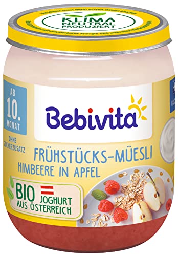 Bebivita Frühstücks-Müsli Himbeere in Apfel, 6er Pack (6 x 160 g) von Bebivita