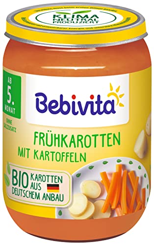 Bebivita Gemüse Frühkarotten mit Kartoffeln, 6er Pack (6 x 190g) von Bebivita