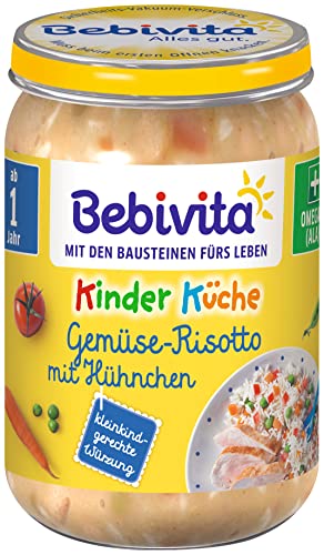 Bebivita Kinder-Küche 1-3 Jahre Gemüse-Risotto mit Hühnchen, 6er Pack (6 x 250g) von Bebivita