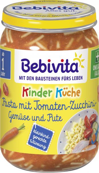 Bebivita Kinder Küche Pasta mit Tomaten-Zucchini-Gemüse und Pute von Bebivita