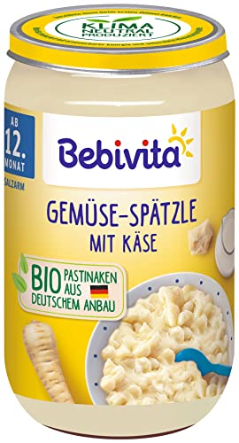 Bebivita Menüs ab 12. Monat Gemüse-Spätzle mit Käse, 6er Pack (6 x 250g) von Bebivita