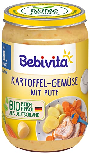 Bebivita Menüs ab 8. Monat Kartoffel-Gemüse mit Pute, 6er Pack (6 x 220 g), Mittel von Bebivita