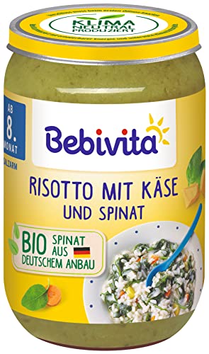 Bebivita Menüs ab 8. Monat Risotto mit Käse und Spinat, 6er Pack (6 x 220g) von Bebivita