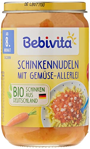 Bebivita Menüs ab 8.Monat Schinkennudeln mit Gemüse-Allerlei - 6x 220G von Bebivita