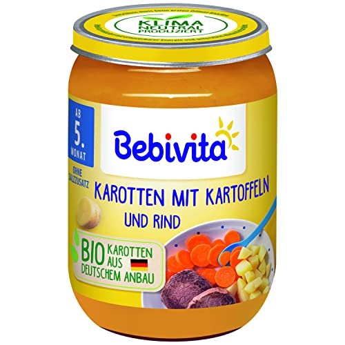Bebivita Menüs ab dem 6.Monat Kartoffel-Püree mit Gemüse und Hackfleisch (6x190g), Mittel von Bebivita