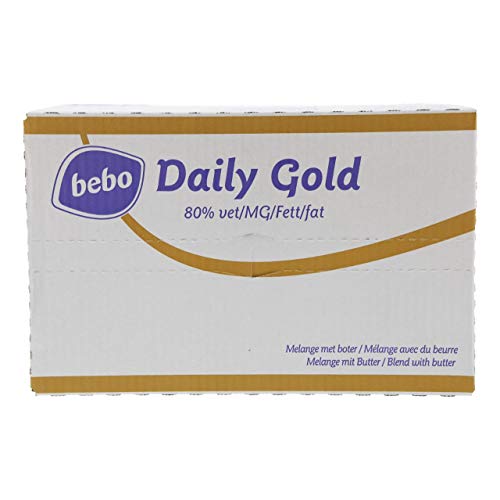 Bebo Margarine Tagesgold 80% Fett Schachtel 400 Stück x 10 Gramm von Bebo