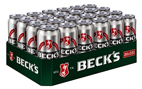 2 x Becks Pils 24x0,5L = 48 Dosen 4,9% Vol.alc. EINWEG von Beck's