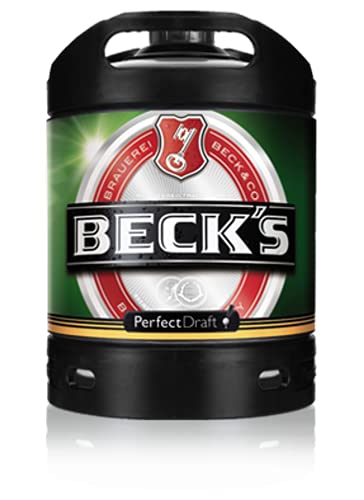 4x Becks Pils Perfect Draft 6 Liter Fass 4,9 % vol inc. 20.00€ MEHRWEG Pfand von Beck's