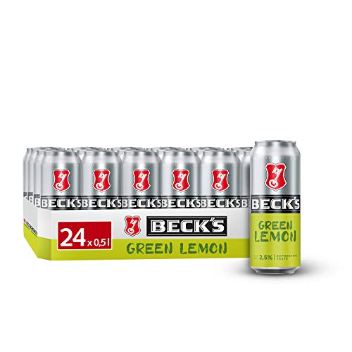 BECK'S Green Lemon Dosenbier Biermischgetränk, EINWEG, Biermischgetränk - Radler - Alster Bier (24 x 0.5 l Dose) von Beck's