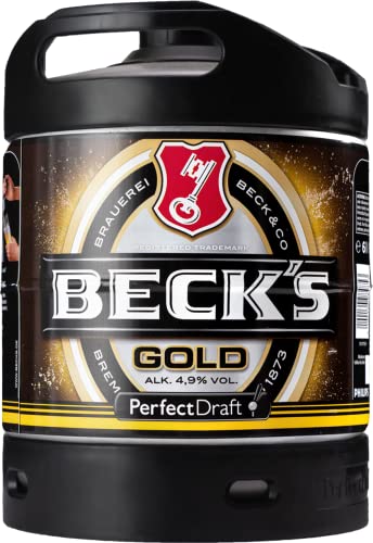 BECK'S Gold Helles Lager Bier Perfect Draft (1 x 6l) MEHRWEG Fassbier von Beck's